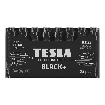 Tesla Batteries - 24 db Alkáli elem AAA BLACK+ 1,5V 1200 mAh