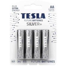 Tesla Batteries - 4 db Alkáli elem AA SILVER+ 1,5V 2900 mAh