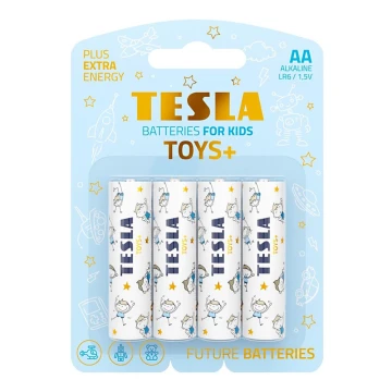 Tesla Batteries - 4 db Alkáli elem AA TOYS+ 1,5V 2900 mAh