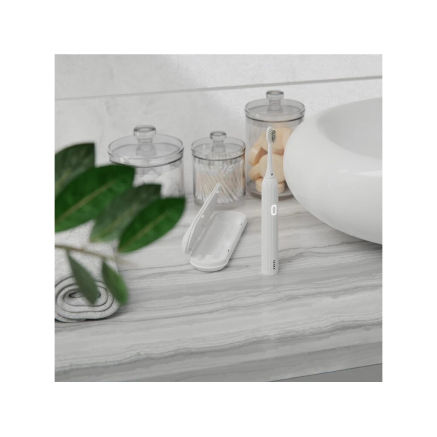 TESLA Smart - Intelligens szónikus fogkefe TS200 DELUXE fehér