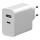 Töltő adapter USB-C Power Delivery + USB-A 45W/230V fehér