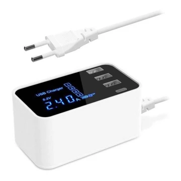 Töltőállomás 3xUSB A + 1xUSB C