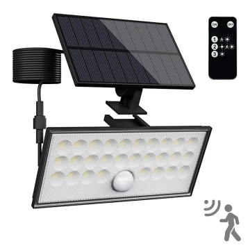 Top Light - LED Napelemes fali reflektor érzékelővel HELEON VARIO LED/8W/3,7V IP65 4000K + távirányítás