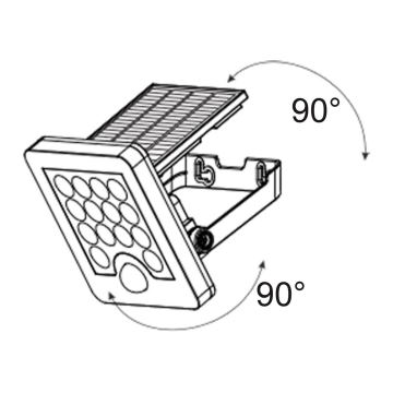 Top Light - LED Napelemes fali reflektor érzékelővel HELEON S LED/5W/3,7V IP65 4000K