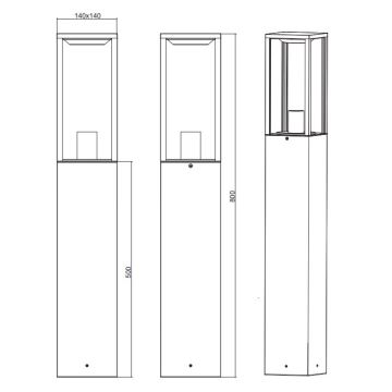 Trio - Kültéri lámpa GARONNE 1xE27/60W/230V IP44