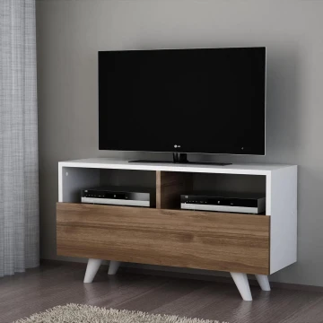TV Asztal NOVELLA 50,6x90 cm fehér/barna