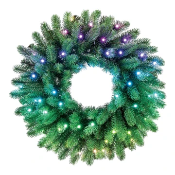 Twinkly - LED RGB Dimmelhető Karácsonyi koszorú PRE-LIT WREATH 50xLED átm. 61cm Wi-Fi