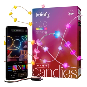 Twinkly - LED RGB Dimmelhető karácsonyi lánc CANDIES 100xLED 8 m USB Wi-Fi