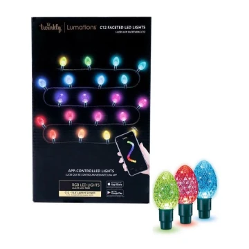 Twinkly - LED RGB Dimmelhető kültér karácsonyi lánc FACETED 80xLED 26,5 m IP44 Wi-Fi