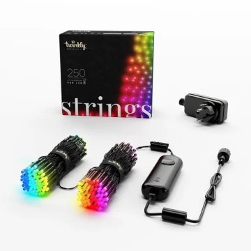 Twinkly - LED RGB Dimmelhető kültéri karácsonyi lánc STRINGS 250xLED 23,5m IP44 Wi-Fi