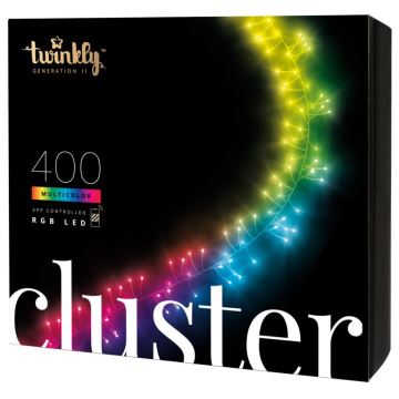 Twinkly - LED RGB Dimmelhető kültéri karácsonyi lánc CLUSTER 400xLED 9,5m IP44 Wi-Fi