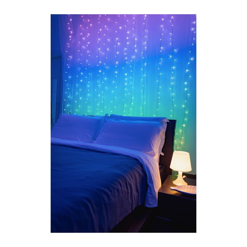 Twinkly - LED RGBW Dimmelhető kültér Karácsonyi függöny CURTAIN 210xLED 6,1m IP44 Wi-Fi