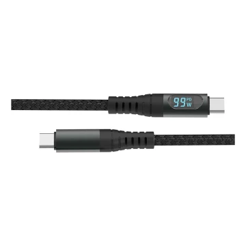 USB kábel TYPE C csatlakozó LED kijelző 1m
