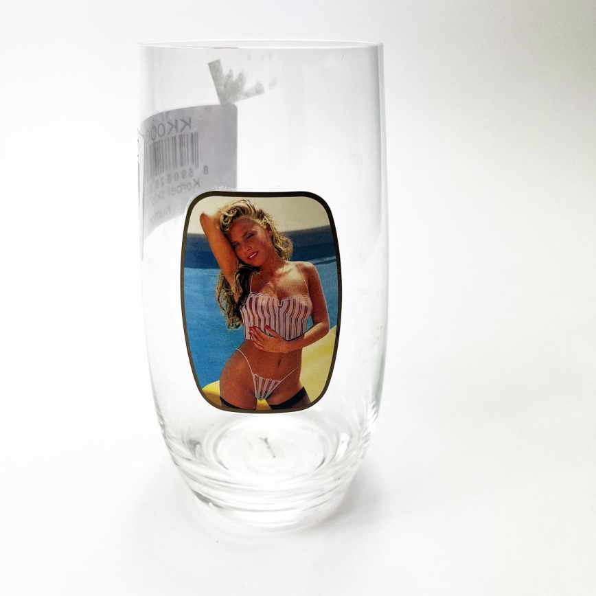 Üveg női motívummal