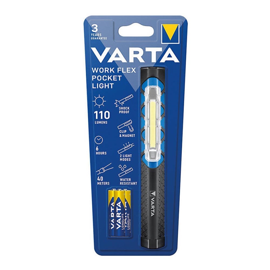 Varta 17647101421 - LED Zseblámpa WORK FLEX POCKET LIGHT LED/3xAAA IPX4