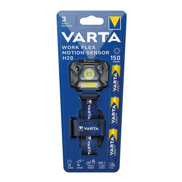 Varta 18648101421 - LED Dimmelhető fejlámpa érzékelővel WORK FLEX LED/3xAAA IP54