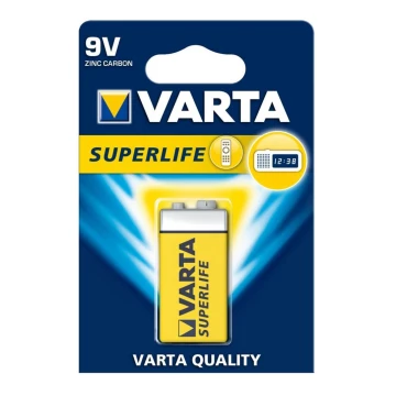 Varta 2022 - 1 db cink-szén elem SUPERLIFE 9V