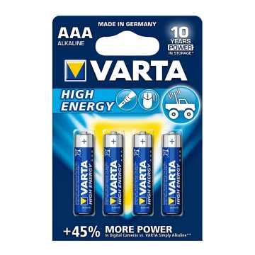 Varta 4903 - 4 db Alkáli elem HIGH ENERGY AAA 1,5V