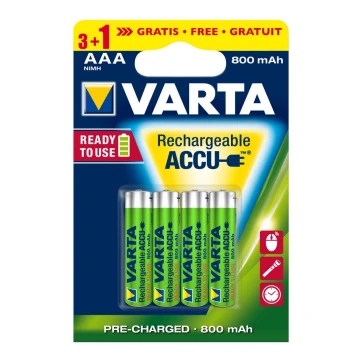 Varta 5670 - 3+1 db tölthető elem ACCU AAA Ni-MH/800mAh/1,2V