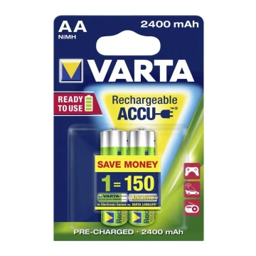 Varta 56706 - 2 db tölthető elem ACCU AA NiMH/2100mAh/1,2V