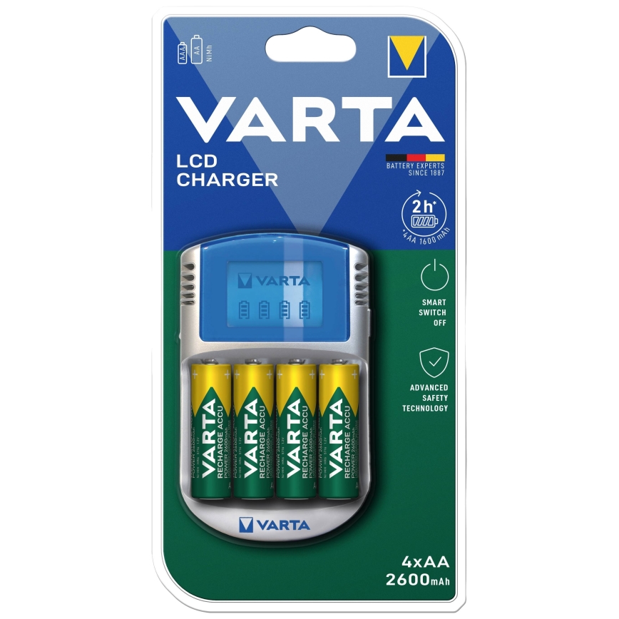 Varta 57070201451 - LCD Elemtöltő 4xAA/AAA 2600mAh 5V