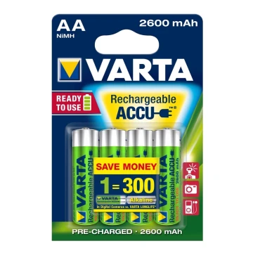 Varta 5716 - 4 db tölthetőelem ACCU AA NiMH/2600mAh/1,2V