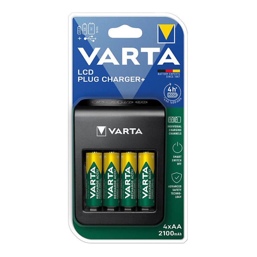 Varta 57687101441 - LCD Elemtöltő 4xAA/AAA 2100mAh 230V