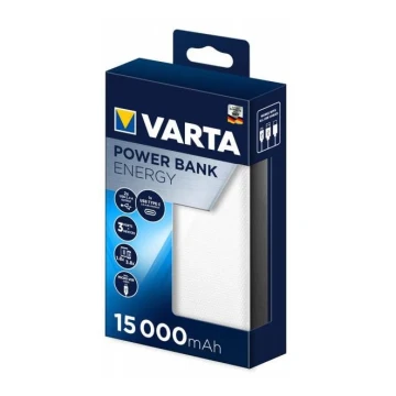 Varta 57977101111 - Power Bank ENERGY 15000mAh / 2x2,4V fehér