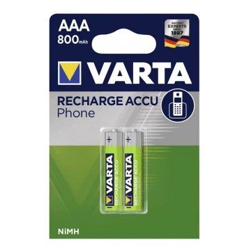 Varta 58398 - 2 db tölthető elem PHONE ACCU AAA NiMH/800mAh/1,2V