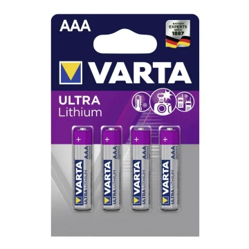 Varta 6103301404 - 4 db Lítium elem ULTRA AAA 1,5V