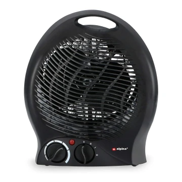 Ventilátor fűtőelemmel 1000/2000W/230V fekete