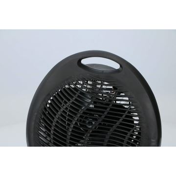 Ventilátor fűtőelemmel 1000/2000W/230V fekete