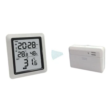 Vezeték nélküli hőmérő páratartalommérővel 2xAA
