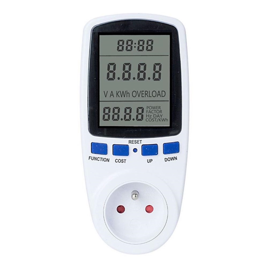 Wattmérő és áramfogyasztásmérő3600W/230V