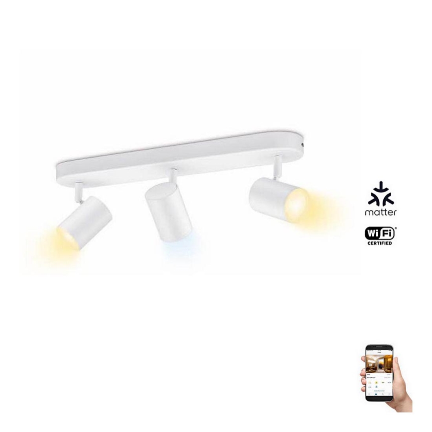 WiZ - LED Dimmelhető spotlámpa IMAGEO 3xGU10/4,9W/230V 2700-6500K Wi-Fi CRI 90 fehér
