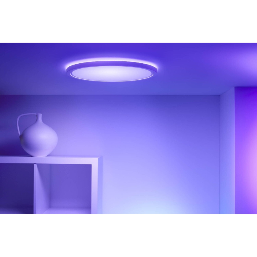 WiZ - LED RGB Dimmelhető mennyezeti lámpa SUPERSLIM LED/22W/230V 2700-6500K Wi-Fi fehér