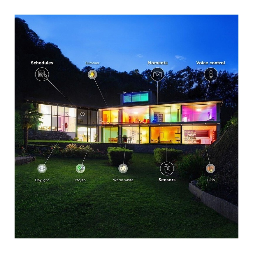 WiZ -LED RGBW Dimmelhető csillár zsinóron ELIXIR LED/15W/230V 2200-6500K Wi-Fi+ távirányító