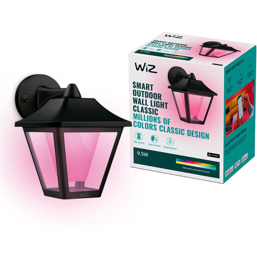 WiZ - LED RGBW Dimmelhető kültéri fali lámpa LED/9,5W/230V 2700-5000K IP44 Wi-Fi