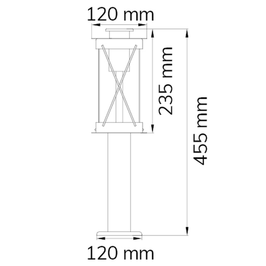 Wofi 12237 - Kültéri lámpa DELIAN 1xE27/10W/230V IP54 45,5 cm