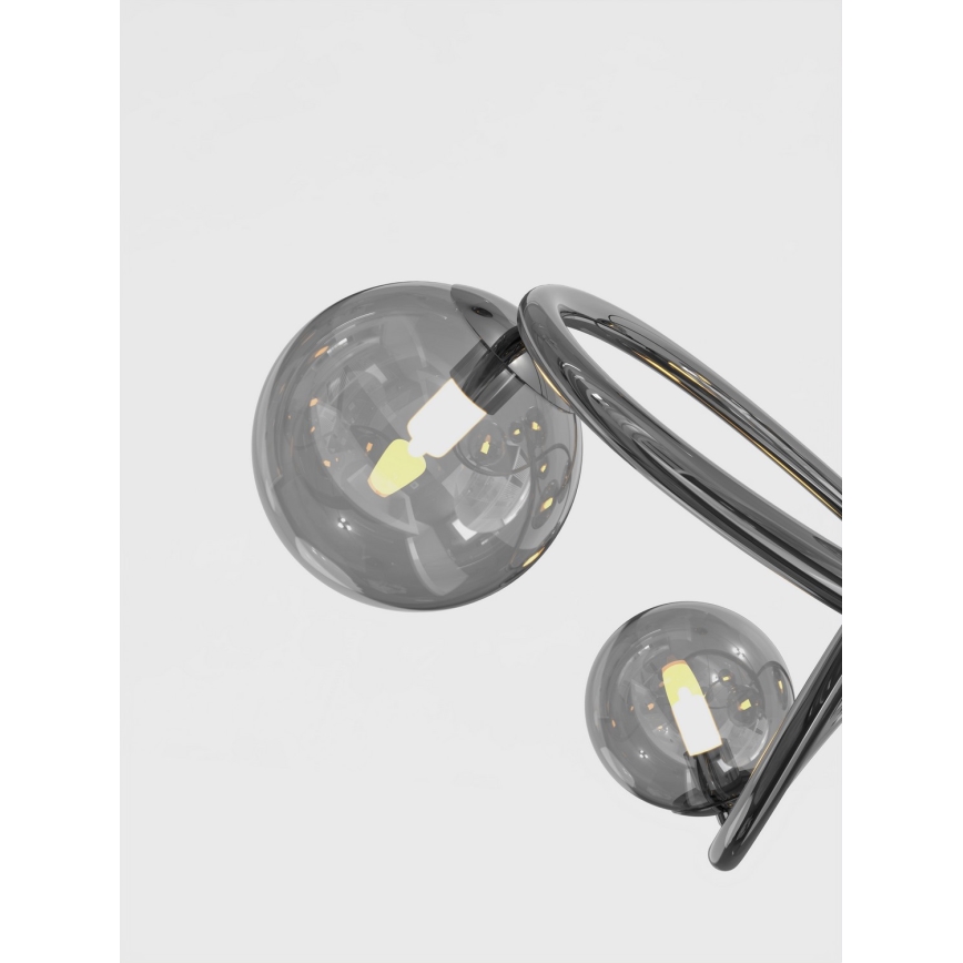 Wofi 7014-805 - LED Csillár zsinóron NANCY 8xG9/3,5W/230V fekete króm