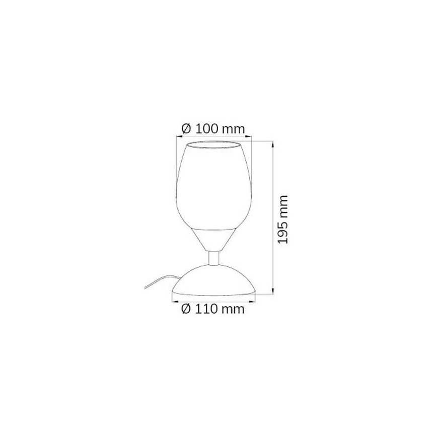 Wofi 814101640500 - Állítható fényerejű érintős asztali lámpa FLAME 1xE14/60W/230V