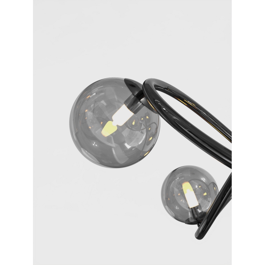 Wofi 9014-1205 - LED Felületre szerelhető csillár NANCY 12xG9/3,5W/230V fekete króm