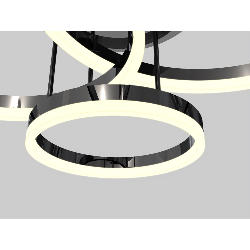 Wofi 9049-405 - LED Dimmelhető felületre szerelhető csillár PERPIGNAN LED/51W/230V fekete króm