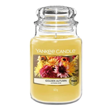 Yankee Candle - Illatosított gyertya GOLDEN AUTUMN nagy 623g 110-150 órás