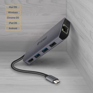 Yenkee - Többportos adapter 8 az 1-ben C típusú USB