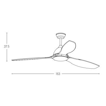 Zambelis 20258 - Mennyezeti ventilátor + távirányítás