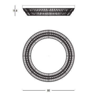 Zambelis 23049 - LED Dimmelhető kristály mennyezeti lámpa LED/55W/230V CRI 90 3000K átm. 80 cm réz