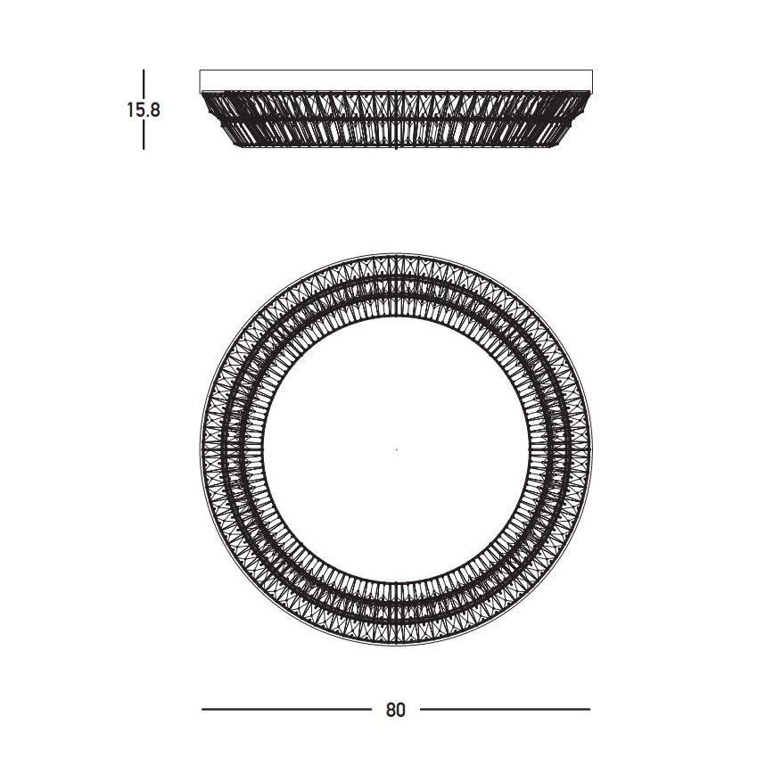 Zambelis 23049 - LED Dimmelhető kristály mennyezeti lámpa LED/55W/230V CRI 90 3000K átm. 80 cm réz