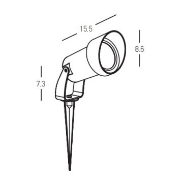 Zambelis E310 - Kültéri lámpa 1xGU10/7W/230V IP54